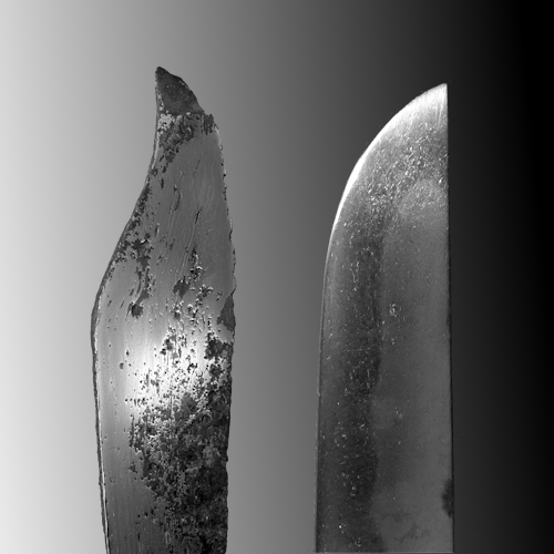 Knives made directly from iron ore.
